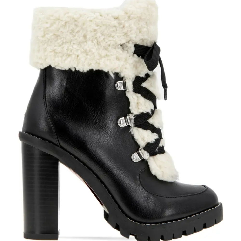 BCBG Generation Palli Faux Shearlin  Trim Bootie
